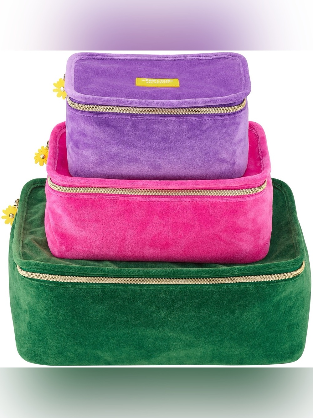 Marc Jacobs Three-Piece Velvet Pouch Set